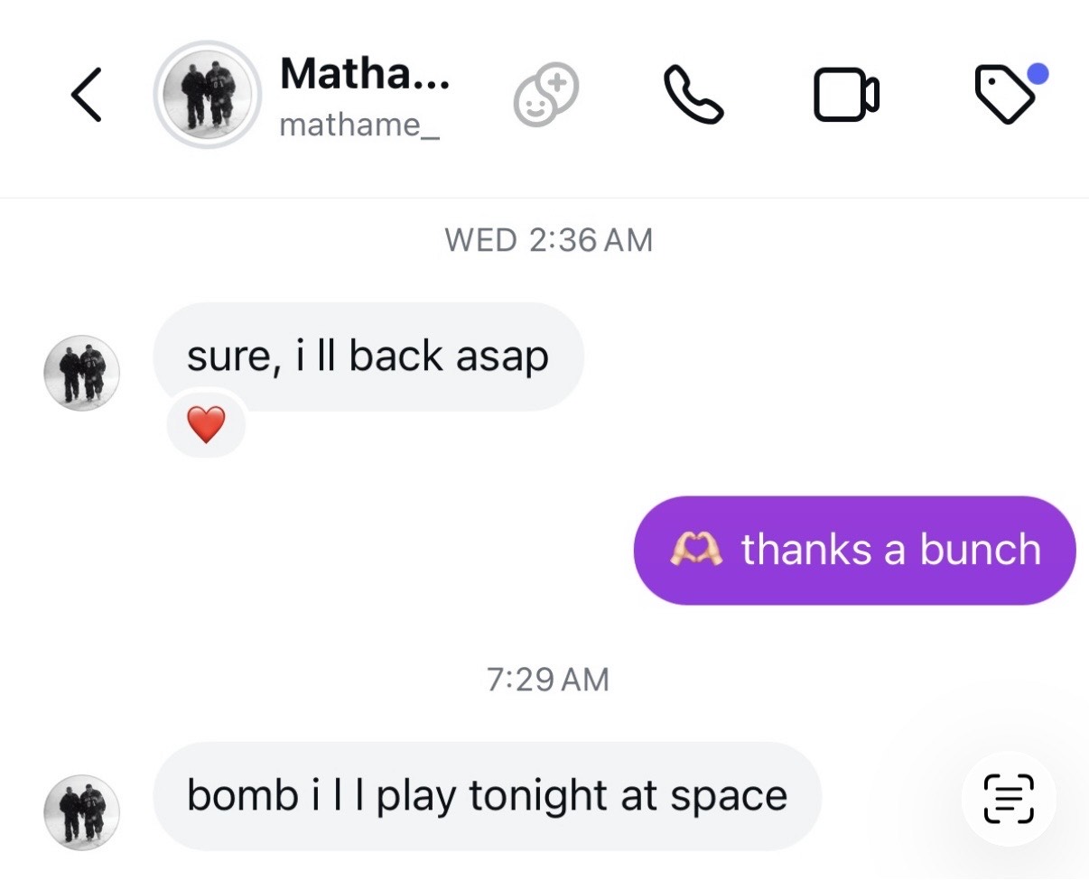 Mathame confirming a play of Listen In at Club Space Miami