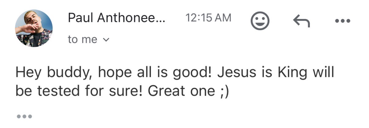 Paul Anthonee commenting on Auscultate's track
